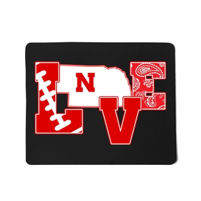 Love Nebraska Football Mousepad