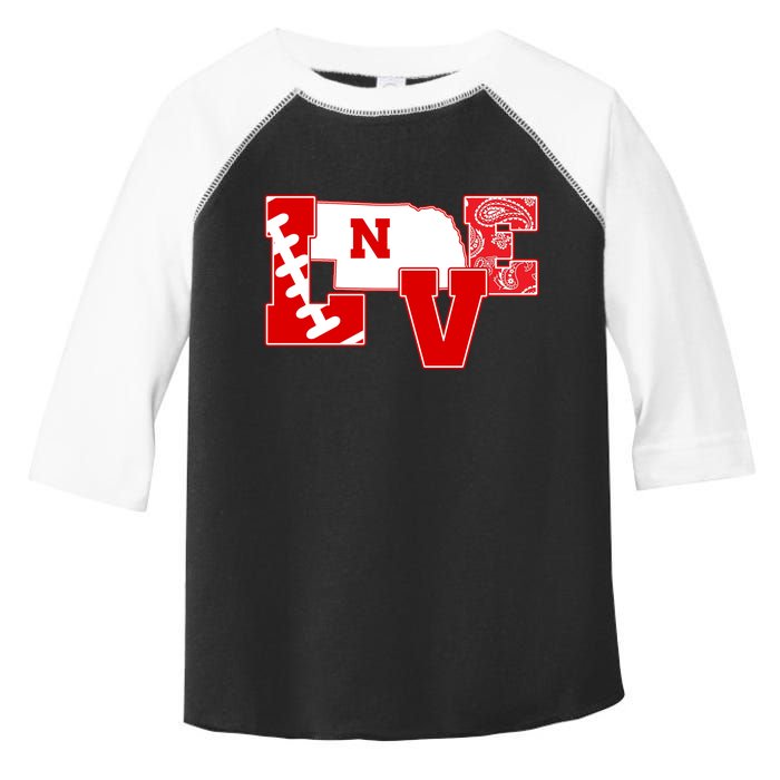 Love Nebraska Football Toddler Fine Jersey T-Shirt