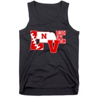 Love Nebraska Football Tank Top