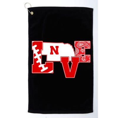 Love Nebraska Football Platinum Collection Golf Towel