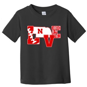 Love Nebraska Football Toddler T-Shirt