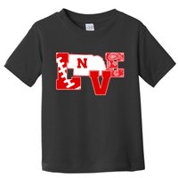 Love Nebraska Football Toddler T-Shirt