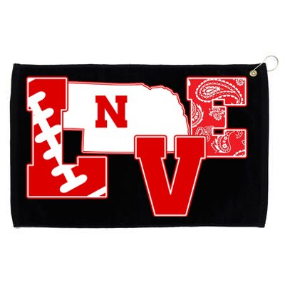 Love Nebraska Football Grommeted Golf Towel