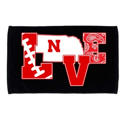 Love Nebraska Football Microfiber Hand Towel