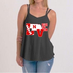 Love Nebraska Football Women's Strappy Tank