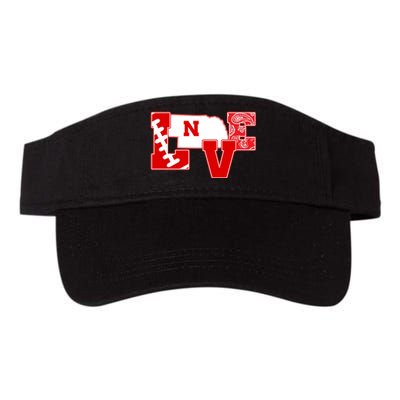 Love Nebraska Football Valucap Bio-Washed Visor