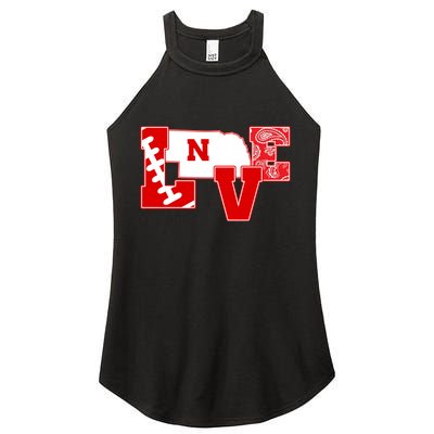 Love Nebraska Football Women's Perfect Tri Rocker Tank