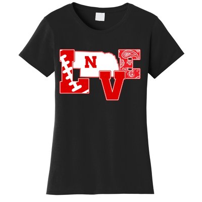 Love Nebraska Football Women's T-Shirt