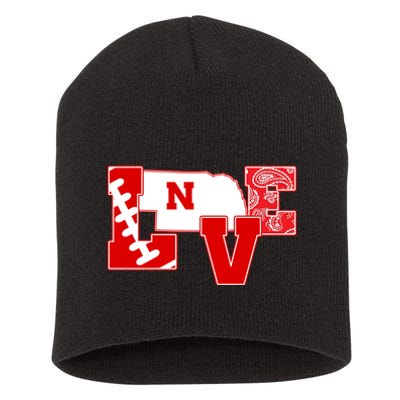 Love Nebraska Football Short Acrylic Beanie