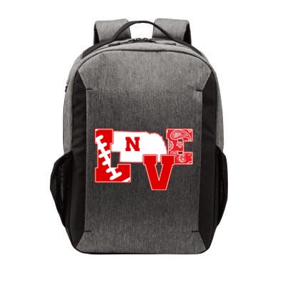 Love Nebraska Football Vector Backpack