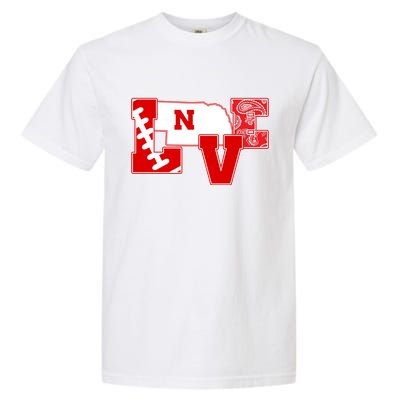 Love Nebraska Football Garment-Dyed Heavyweight T-Shirt