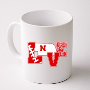 Love Nebraska Football Coffee Mug