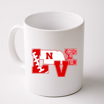 Love Nebraska Football Coffee Mug