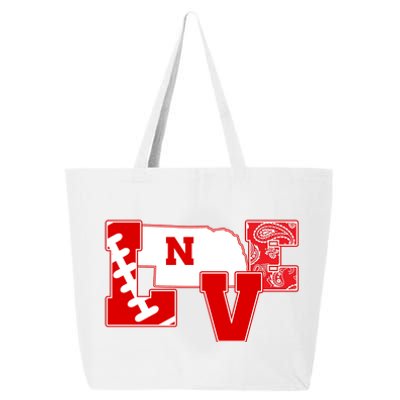 Love Nebraska Football 25L Jumbo Tote