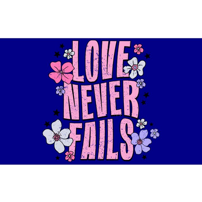 Love Never Fails Groovy Valentines Day Christian Religious Great Gift Bumper Sticker