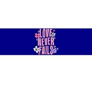 Love Never Fails Groovy Valentines Day Christian Religious Great Gift Bumper Sticker