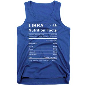 Libra Nutrition Facts Zodiac Sign Birthday Gift Cute Gift Tank Top