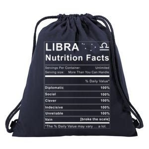 Libra Nutrition Facts Zodiac Sign Birthday Gift Cute Gift Drawstring Bag