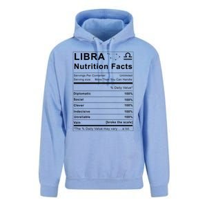 Libra Nutrition Facts Zodiac Sign Birthday Gift Cute Gift Unisex Surf Hoodie