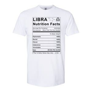 Libra Nutrition Facts Zodiac Sign Birthday Gift Cute Gift Softstyle CVC T-Shirt