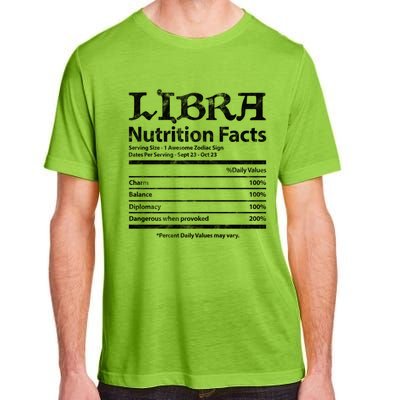 Libra Nutrition Facts Zodiac Sign Horoscope Astrology Grunge Great Gift Adult ChromaSoft Performance T-Shirt