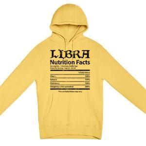 Libra Nutrition Facts Zodiac Sign Horoscope Astrology Grunge Great Gift Premium Pullover Hoodie