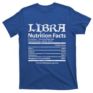 Libra Nutrition Facts Zodiac Sign Horoscope Astrology Grunge Great Gift T-Shirt