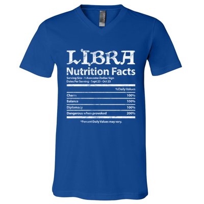 Libra Nutrition Facts Zodiac Sign Horoscope Astrology Grunge Great Gift V-Neck T-Shirt