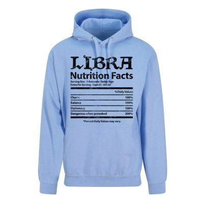 Libra Nutrition Facts Zodiac Sign Horoscope Astrology Grunge Great Gift Unisex Surf Hoodie