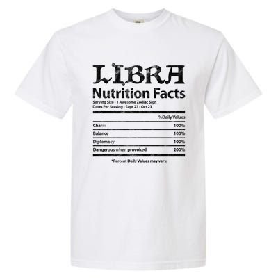 Libra Nutrition Facts Zodiac Sign Horoscope Astrology Grunge Great Gift Garment-Dyed Heavyweight T-Shirt