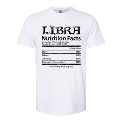 Libra Nutrition Facts Zodiac Sign Horoscope Astrology Grunge Great Gift Softstyle CVC T-Shirt