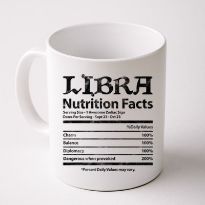 Libra Nutrition Facts Zodiac Sign Horoscope Astrology Grunge Great Gift Coffee Mug