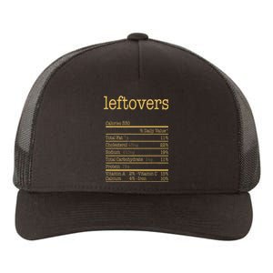 Leftovers Nutrition Facts Funny Thanksgiving Christmas Food Yupoong Adult 5-Panel Trucker Hat