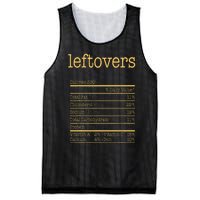 Leftovers Nutrition Facts Funny Thanksgiving Christmas Food Mesh Reversible Basketball Jersey Tank