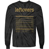 Leftovers Nutrition Facts Funny Thanksgiving Christmas Food Tie-Dye Long Sleeve Shirt