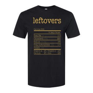 Leftovers Nutrition Facts Funny Thanksgiving Christmas Food Softstyle CVC T-Shirt