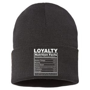 Loyalty Nutrition Facts Loyalty Name Birthday Sustainable Knit Beanie