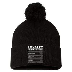 Loyalty Nutrition Facts Loyalty Name Birthday Pom Pom 12in Knit Beanie