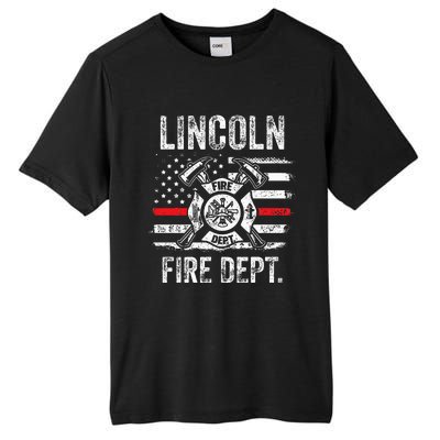 Lincoln Nebraska Fire Department Nebraska Firefighter Tall Fusion ChromaSoft Performance T-Shirt