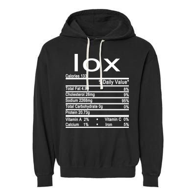 Lox Nutrition Facts Label Garment-Dyed Fleece Hoodie