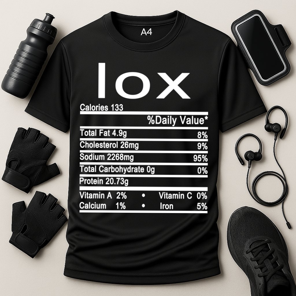 Lox Nutrition Facts Label Cooling Performance Crew T-Shirt