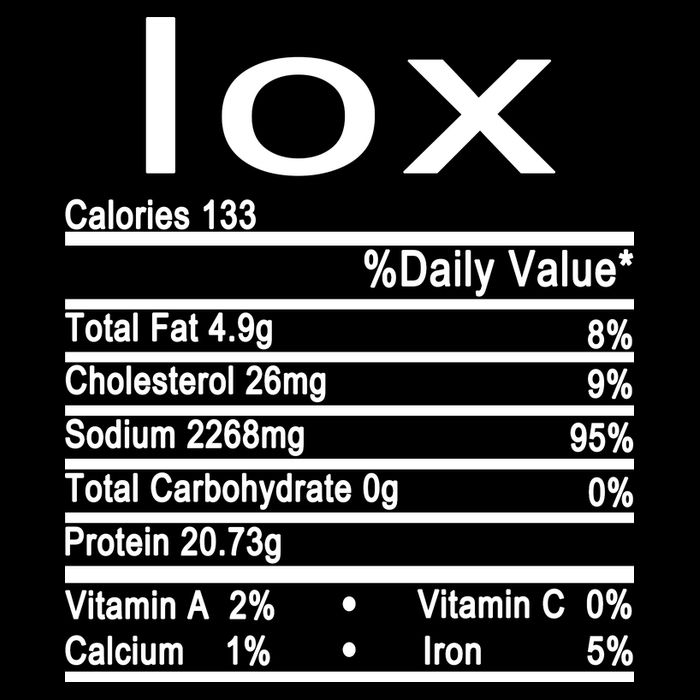 Lox Nutrition Facts Label Cooling Performance Crew T-Shirt