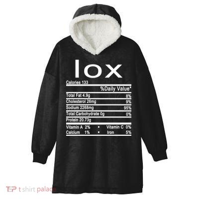 Lox Nutrition Facts Label Hooded Wearable Blanket