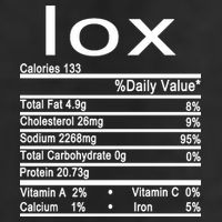 Lox Nutrition Facts Label Adult Drive Performance Visor