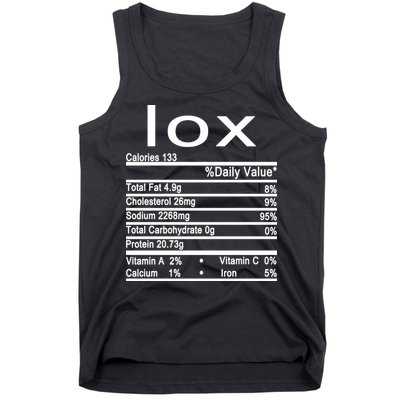 Lox Nutrition Facts Label Tank Top
