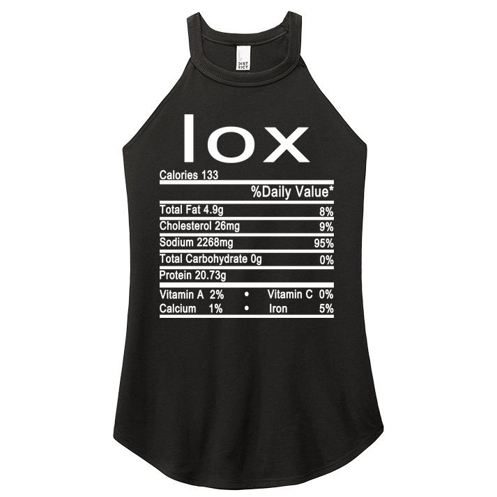 Lox Nutrition Facts Label Women's Perfect Tri Rocker Tank