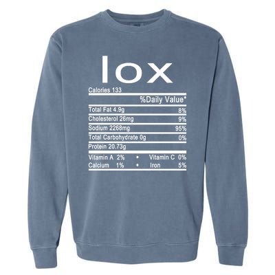 Lox Nutrition Facts Label Garment-Dyed Sweatshirt