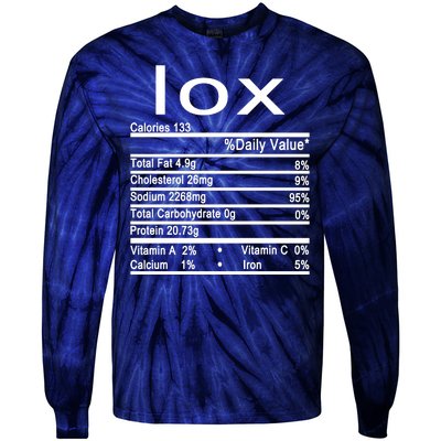 Lox Nutrition Facts Label Tie-Dye Long Sleeve Shirt