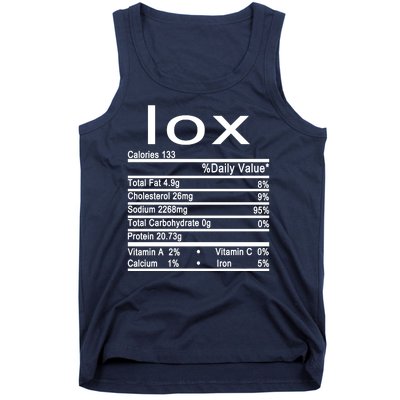 Lox Nutrition Facts Label Tank Top