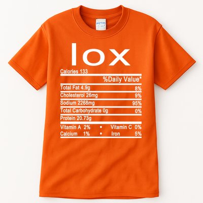 Lox Nutrition Facts Label Tall T-Shirt